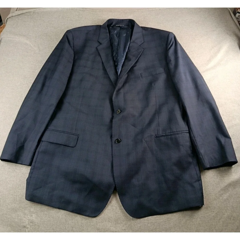 Ermenegildo Zegna Teaveller Saks Fifth Avenue Suit Men 52 Glen Plaid Pants 46X31